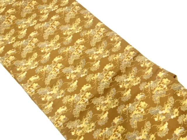 JAPANESE KIMONO / ANTIQUE NAGOYA OBI / SILK / WOVEN FLOWER & BIRD